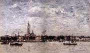Eugene Boudin Le Port a Anvers oil painting on canvas